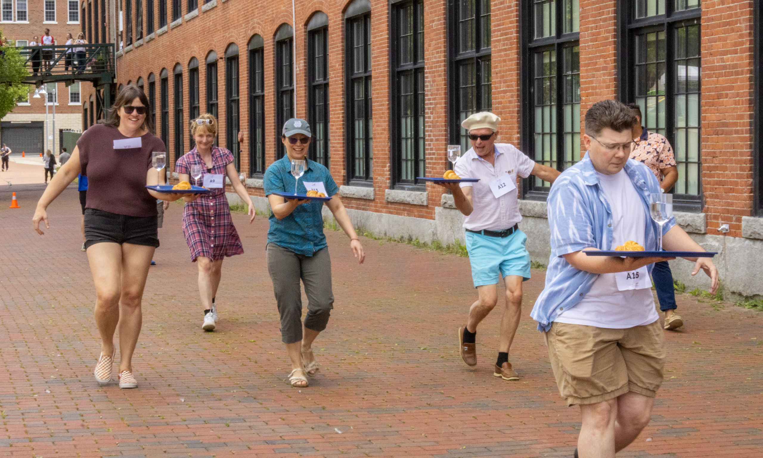 Waiter Race participants at French Heritage Day
