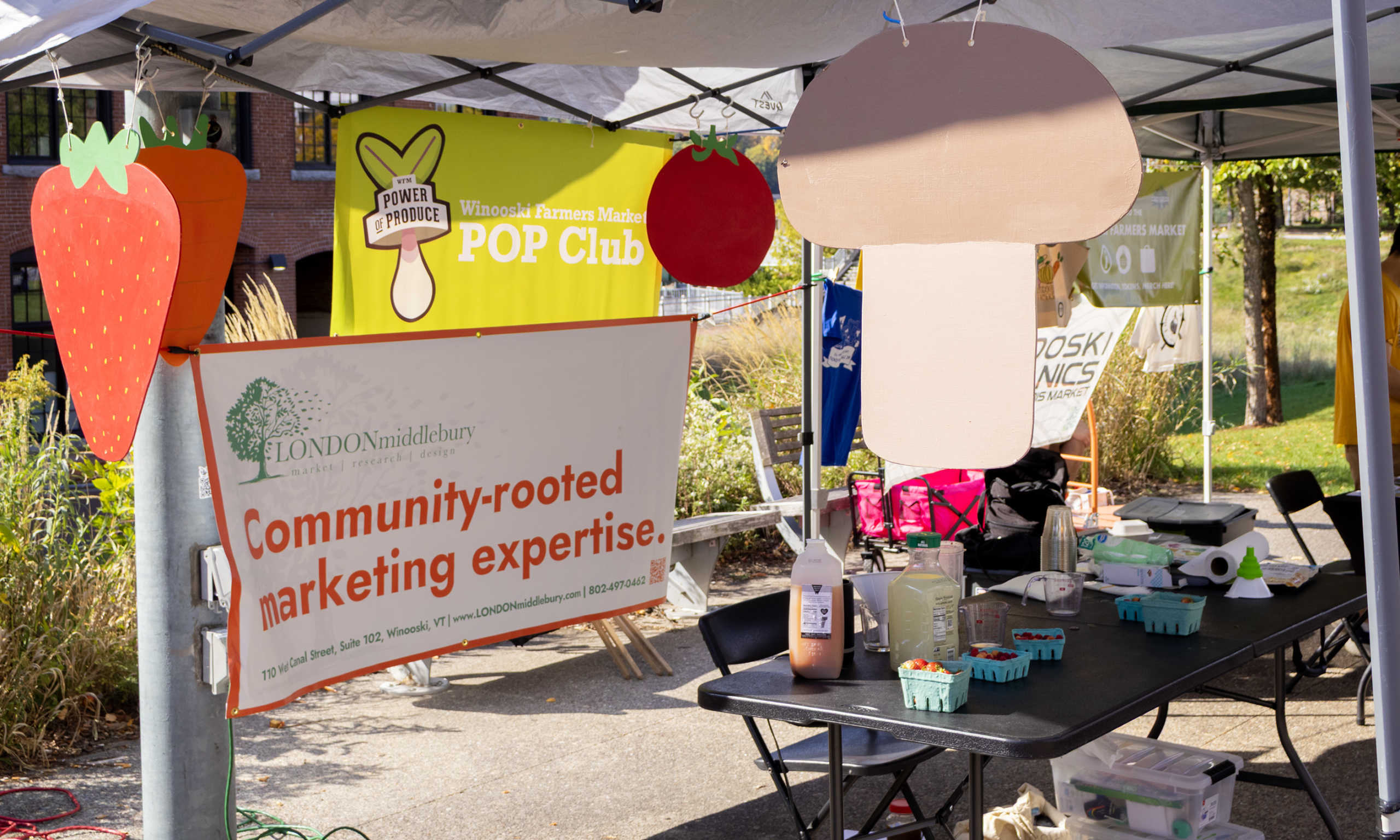 POP Club tent at Youth Vendor Day
